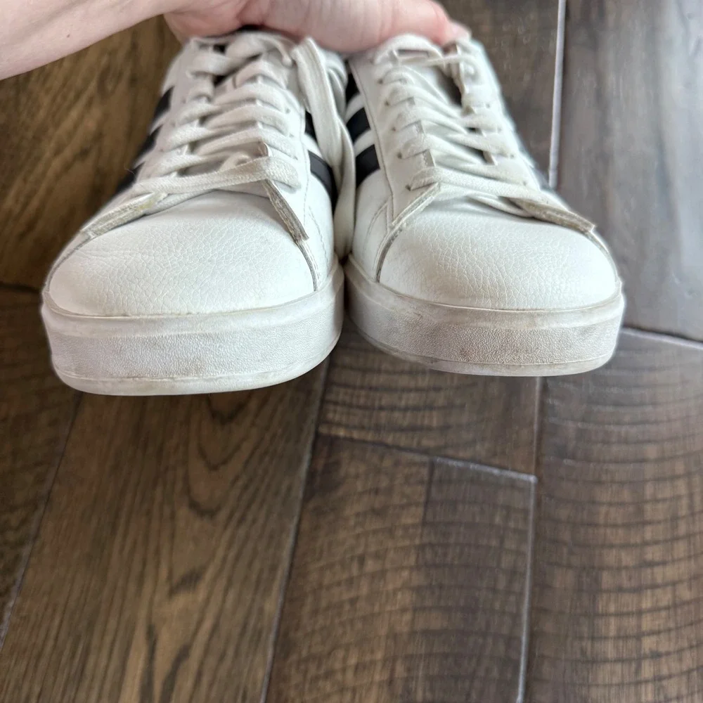 Adidas Grand Court Cloudfoam Comfort White Black Sneakers GW9214 Womens 8 - Picture 5 of 9